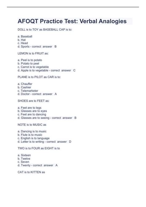 Afoqt Practice Test