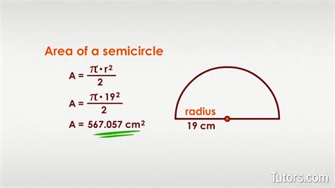 Area Of Semi Circle