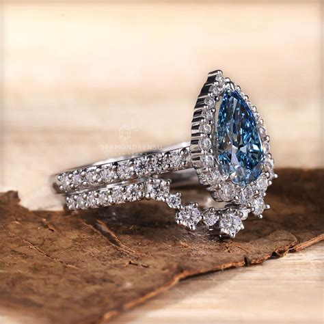 Blue Diamond Engagement Ring