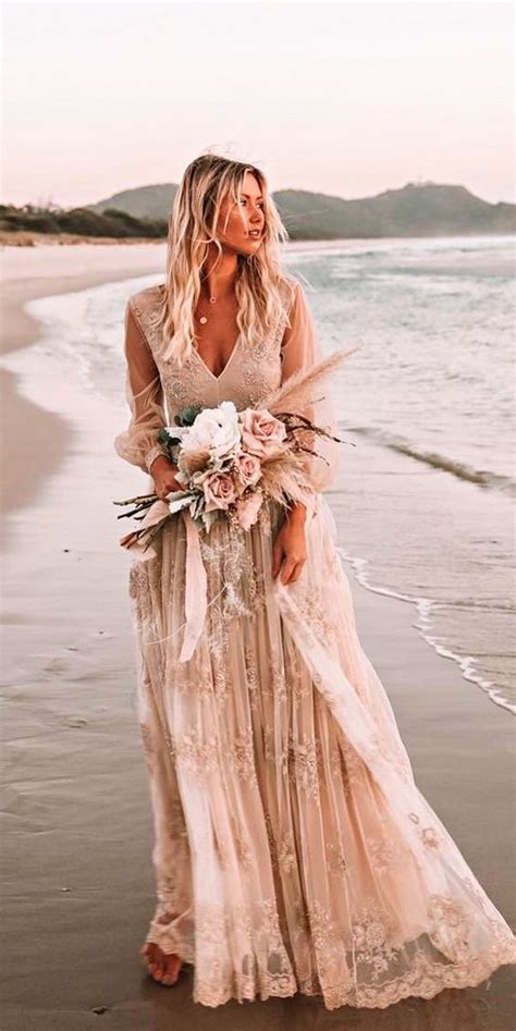 Bohemian Beach Wedding Dresses