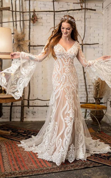 Boho Wedding Dress With Sleeves