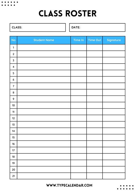 Class Roster