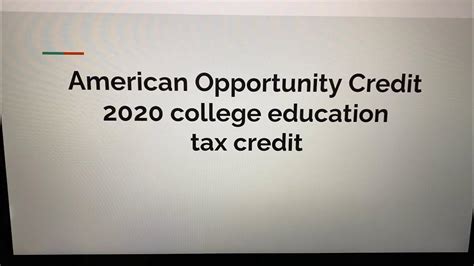 College Tax Credit