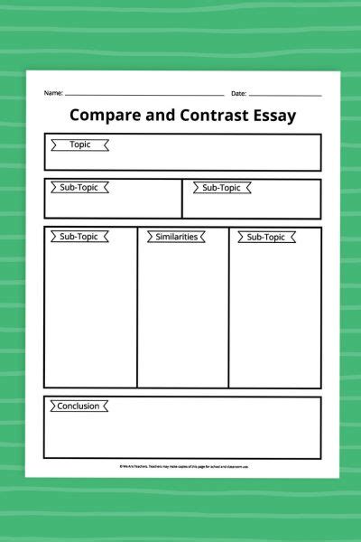 Compare And Contrast Using Graphic Organizer For Better Learning