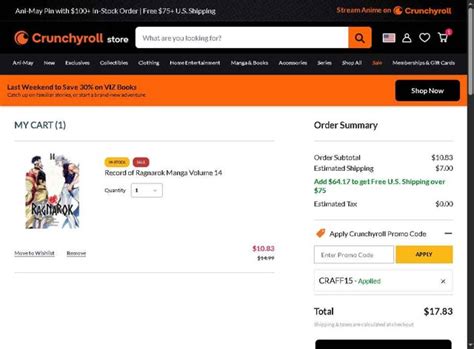 Biggest Crunchyroll Store Promo Code Discount!