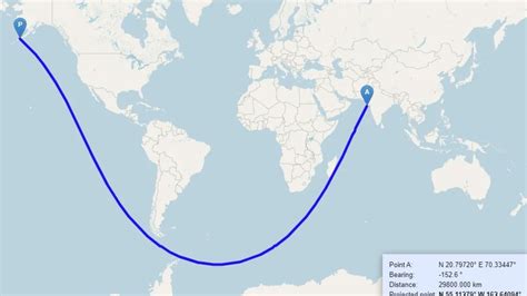 The Distance Between Usa And India: Flying Time And Great Circle Route