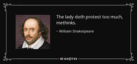 Doth Protest Too Much
