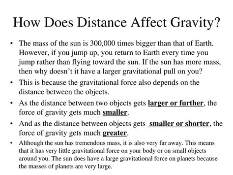 Understanding How Gravity Affects Distance And Time