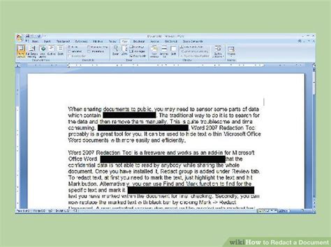 How To Properly Redact A Word Document Without Messing Up Formatting