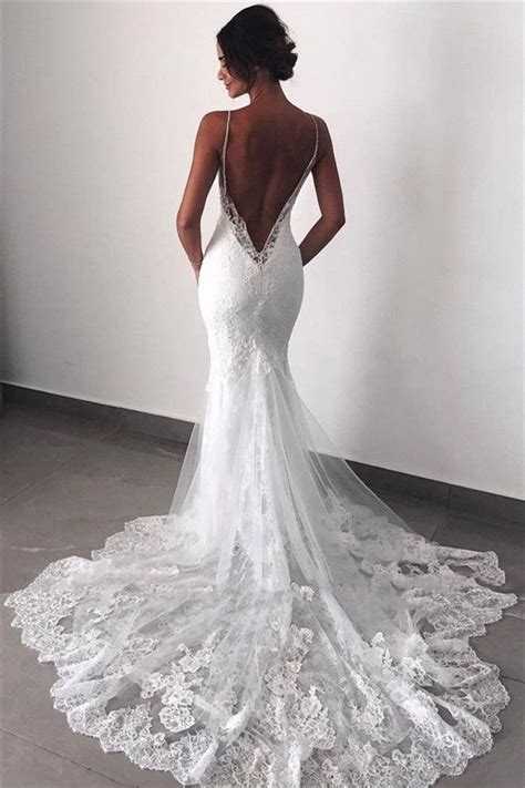 Mermaid Backless Wedding Dress