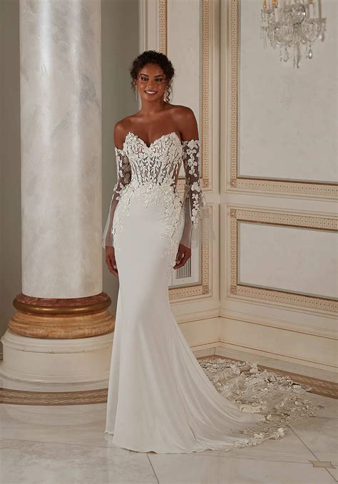 Mermaid Wedding Dress Lace Sleeves
