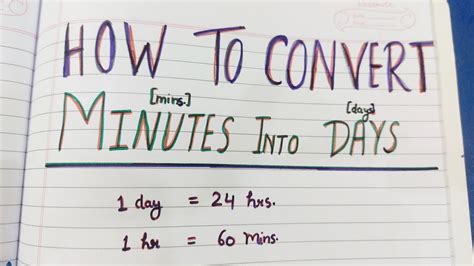 Minutes Into Days