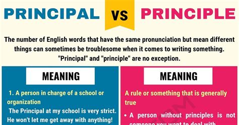 Principal Vs Principle
