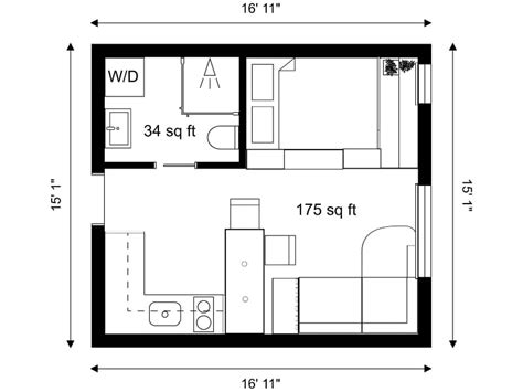 Studio Apartment Floor Plan