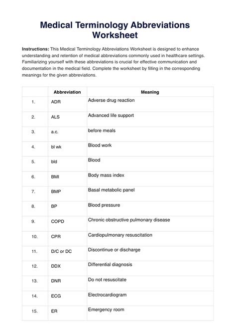Sx Acronym Medical